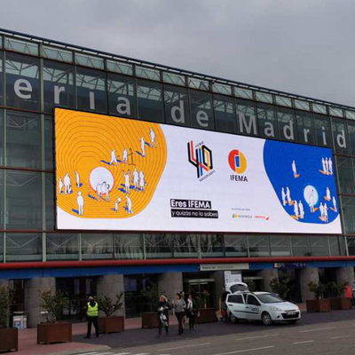 P16 Outdoor IP66 Transparent Flexible LED Mesh Screen For Building Facade