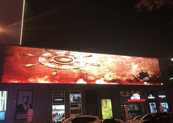Curtain Transparent Led Display Screen Playing Video / Media Facade LED Video Wall For Outdoor Advertising P25